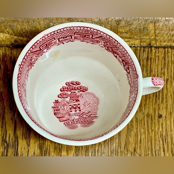 19th Century Vintage  Adams England Pink Willow Transferware Teacup - Picture 2 of 16